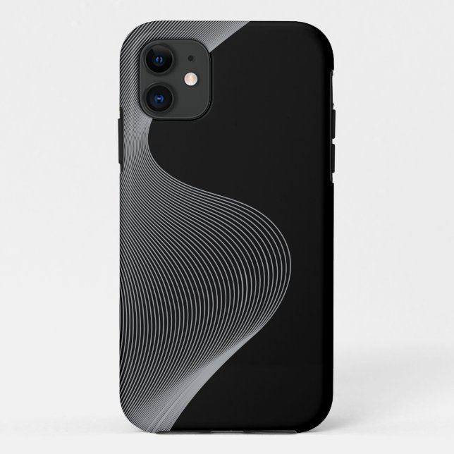 Elegant, modern, futuristic wave abstraction Case-Mate iPhone case (Back)