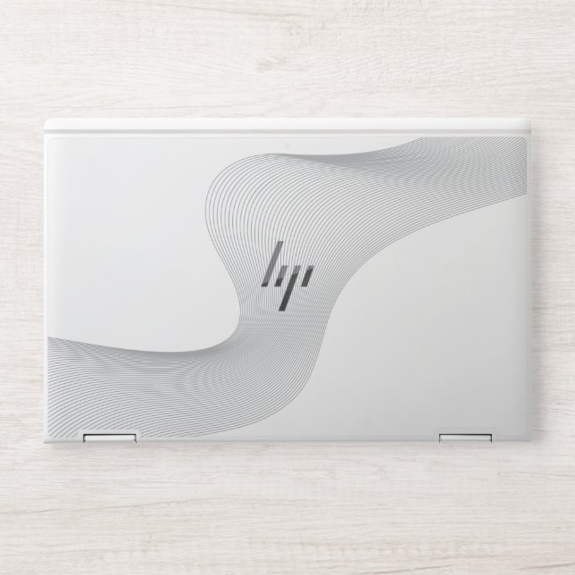 Elegant, modern, futuristic wave abstraction HP laptop skin (Front)