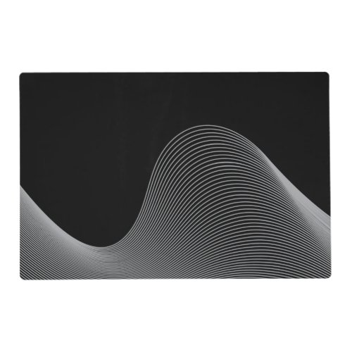 Elegant modern futuristic wave abstraction placemat