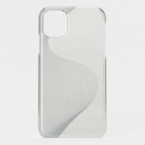 Elegant modern futuristic wave abstraction iPhone 11 case