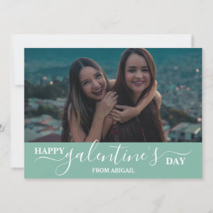 Elegant Modern galentine's day Best Friends photo Holiday Card