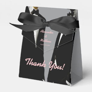 Elegant Modern Gay Men Wedding Favor Boxes
