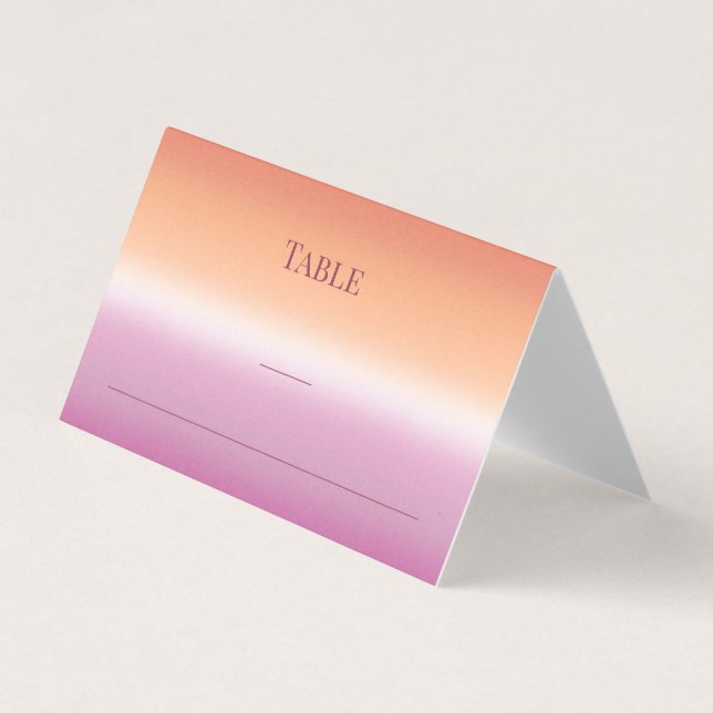 Elegant Modern Gay Men Wedding Rainbow Place Cards (Front)