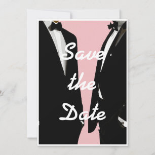 Elegant Modern Gay Men Wedding Save The Date