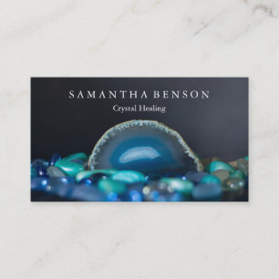 Elegant modern gemstones - crystals healing  business card