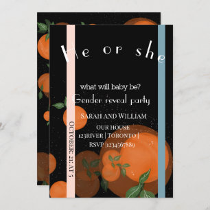 Elegant modern gender reveal  invitation