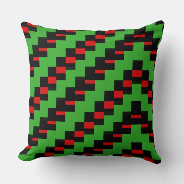Elegant Modern Geometric Checkered Style Indoor Throw Pillow (Front)