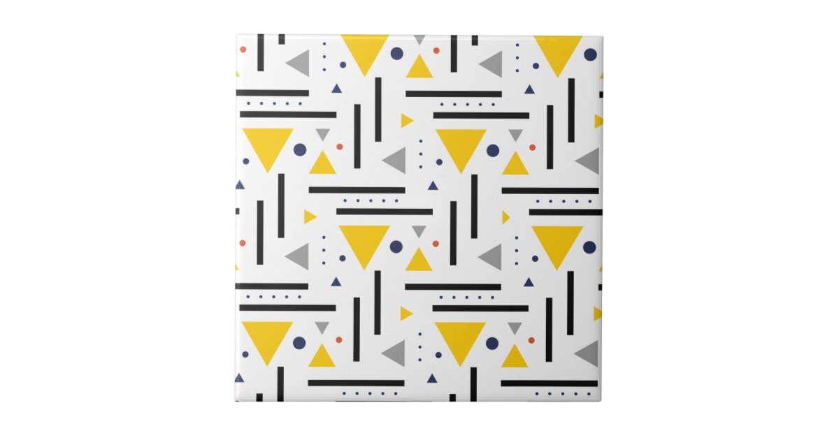 Elegant Modern Geometric Pattern Ceramic Tile | Zazzle