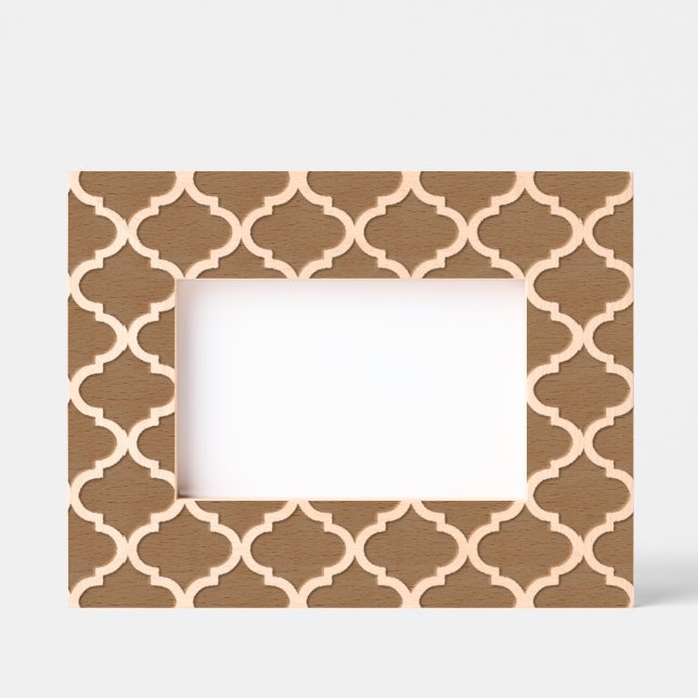 Elegant Modern Geometric Pattern Wooden Engraved Frames (Front)
