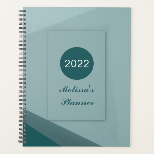 Elegant Modern Geometric Script 2022 Personalized Planner