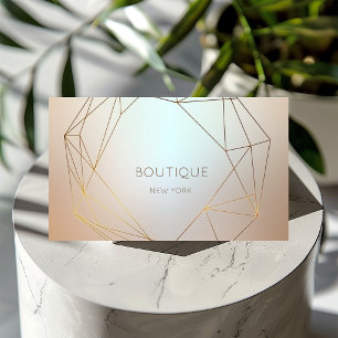Elegant Modern Geometric,Shiny Business Card