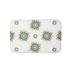 Elegant Modern Geometric Star Bursts Bath Mat