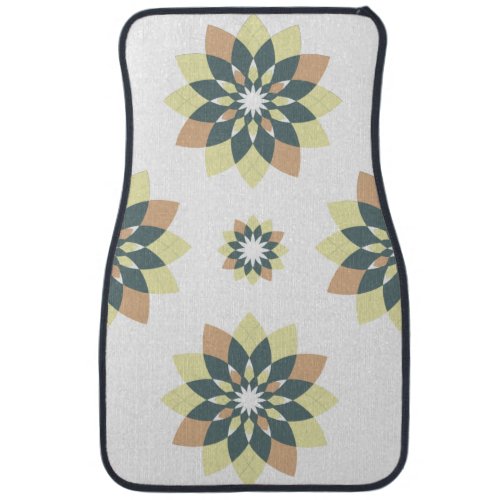 Elegant Modern Geometric Star Bursts Car Floor Mat