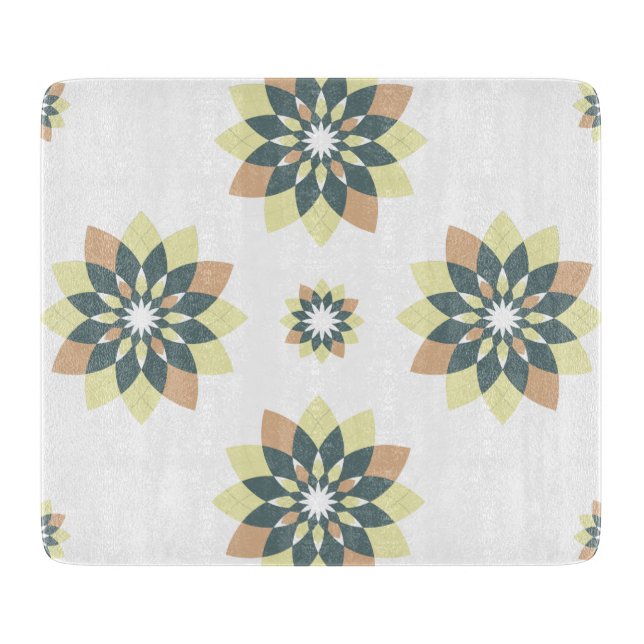 Elegant Modern Geometric Star Bursts Cutting Board (Front)
