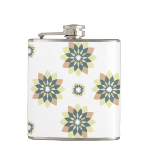 Elegant Modern Geometric Star Bursts Flask