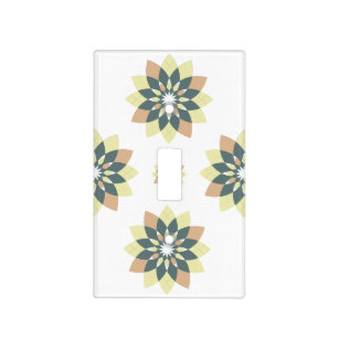 Elegant Modern Geometric Star Bursts Light Switch Cover
