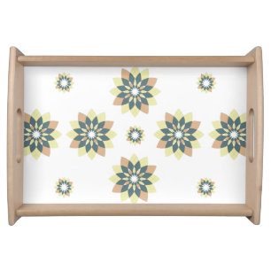 Elegant Modern Geometric Star Bursts Serving Tray