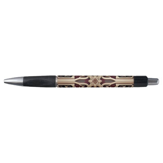 Elegant Modern Geometric Star Patterned Pen (Front)
