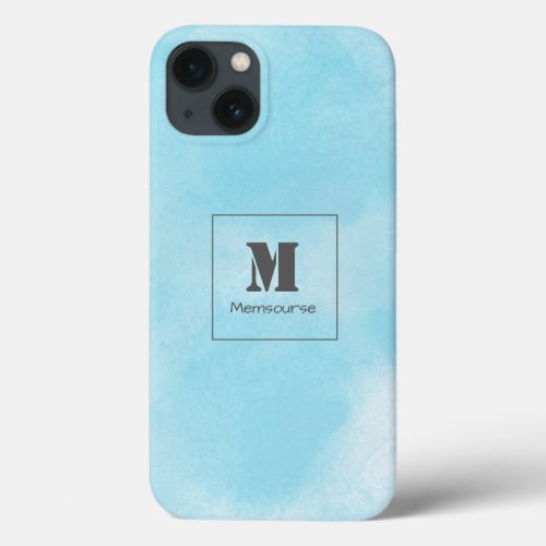 Elegant Modern Gift Luxury Blue Cloud  iPhone 13 Case