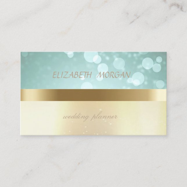 Elegant Modern Glamorouse ,Faux Gold,Bokeh Business Card (Front)