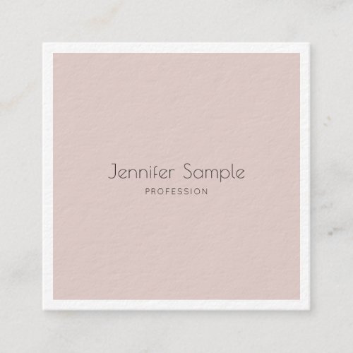 Elegant Modern Glamour Design Luxurious Template Square Business Card