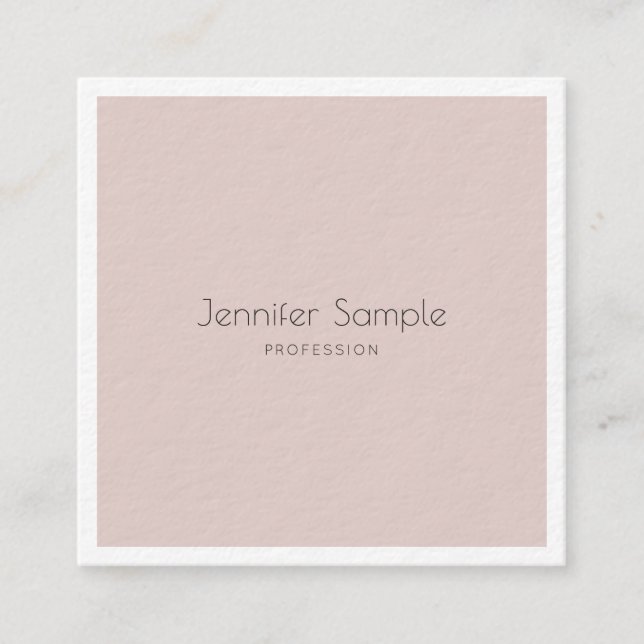 Elegant Modern Glamour Design Luxurious Template Square Business Card (Front)