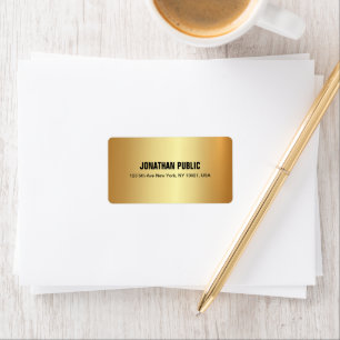 Elegant Modern Glamour Template Black And Gold Label