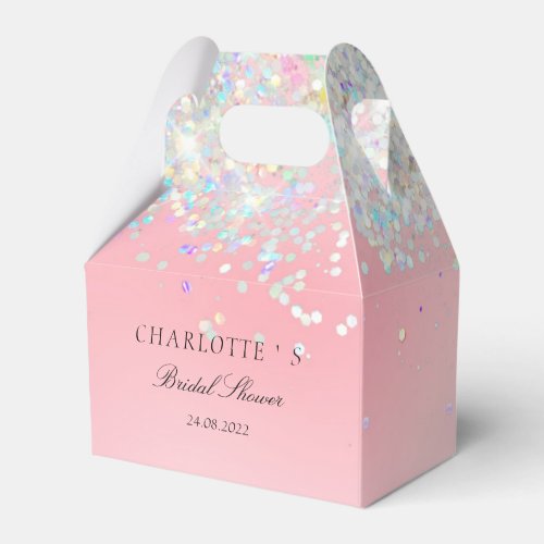 Elegant Modern  Glitter Bridal Shower Favor Boxes