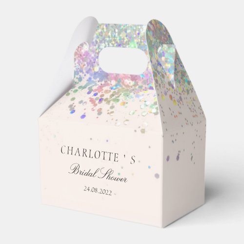 Elegant Modern  Glitter Bridal Shower Geschenkscha Favor Boxes