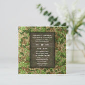 Elegant Modern Glitter Camouflage Military Wedding Invitation (Standing Front)