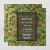 Elegant Modern Glitter Camouflage Military Wedding Invitation (Front/Back)