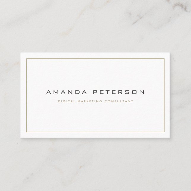 Elegant Modern Gold and Gray Custom Business Card (Front)