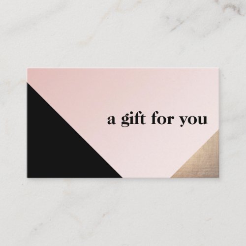 Elegant Modern Gold Black Pink Gift Certificate