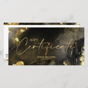 Elegant modern gold Certificate Gift Card
