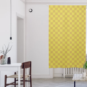 Elegant Modern Gold Checkerboard Blackout Curtains