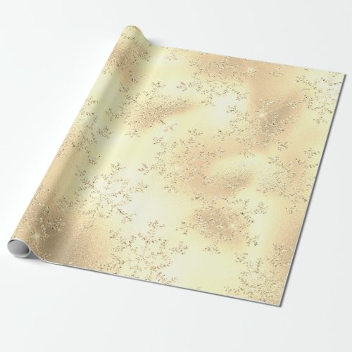 Elegant Modern Gold Christmas Snowflake Pattern Wrapping Paper