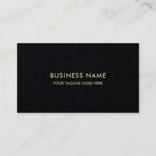 Elegant Modern Gold Color Text Professional Black Business Card