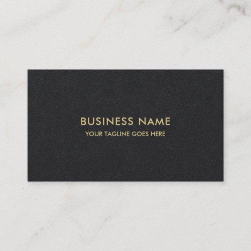 Elegant Modern Gold Color Text Professional Black Business Card