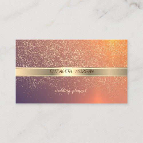 Elegant Modern Gold Confetti Business Card