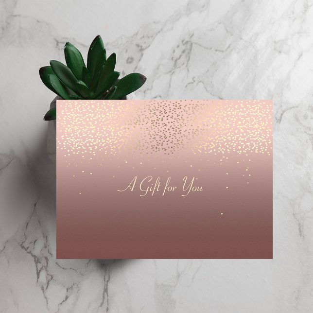 Elegant Modern Gold Confetti Discount Card (Creator Uploaded)