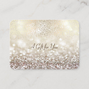 Elegant Modern Gold Confetti,Glitter Bokeh Discount Card