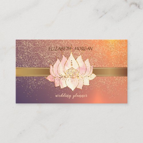 Elegant Modern Gold Confetti Lotus 