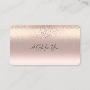Elegant Modern Gold Confetti Shiny Rose Gold Discount Card
