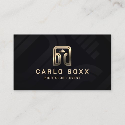 Elegant modern gold dark logo business card