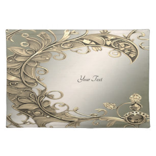 Elegant Modern Gold Decorative Cloth Placemat