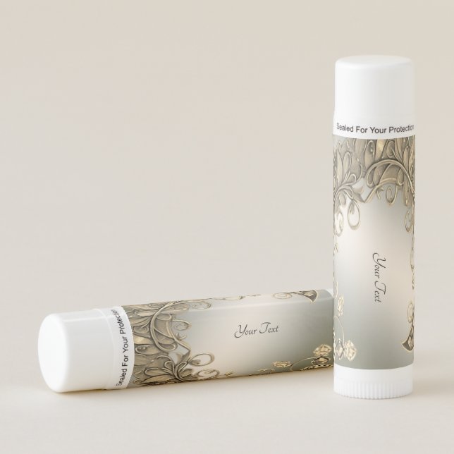 Elegant Modern Gold Decorative Lip Balm (Front)
