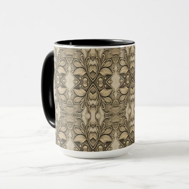 Elegant Modern Gold Decorative Mug (Front Left)