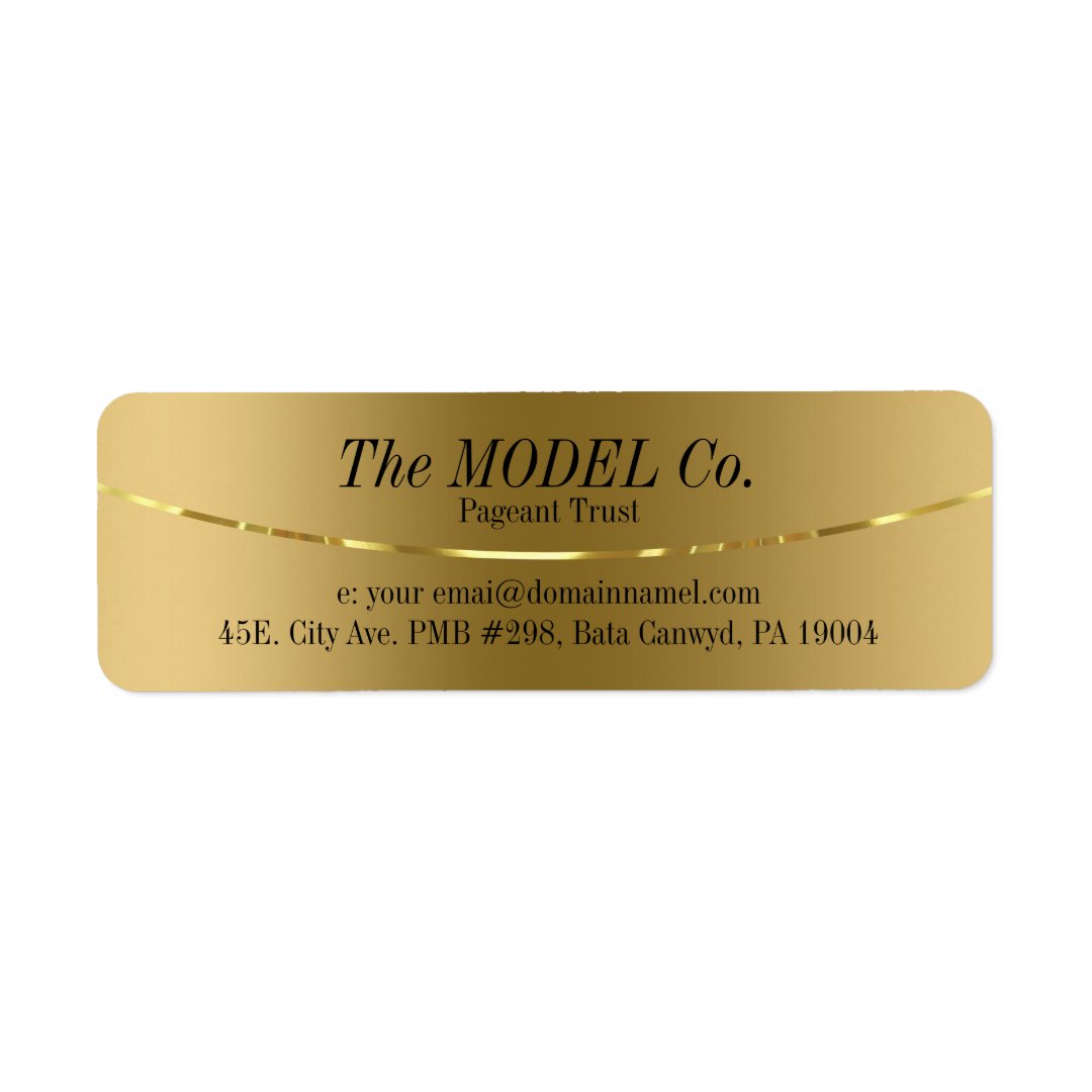 Elegant Modern Gold Design Label | Zazzle