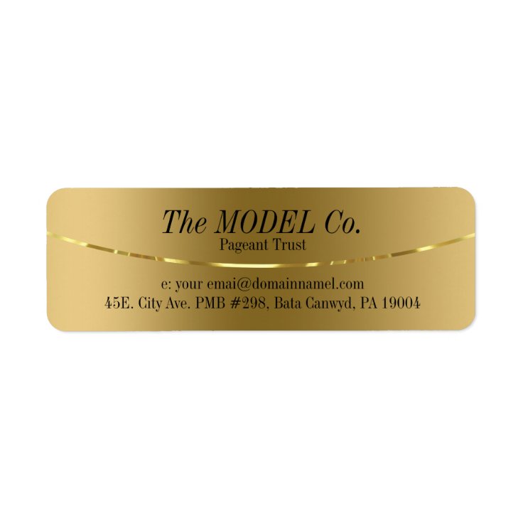 Elegant Modern Gold Design Label | Zazzle