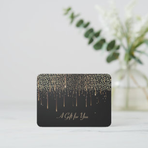 Elegant Modern Gold Drips,Confetti Discount Card